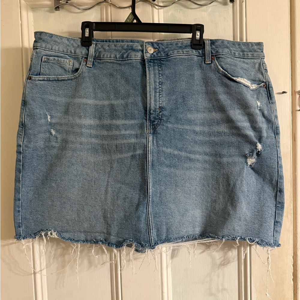 Old Navy Distressed Denim Mini Skirt